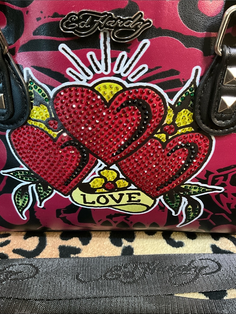NWT ED HARDY XL Insulated Thermal Lunch Tote - Picture 3 of 5